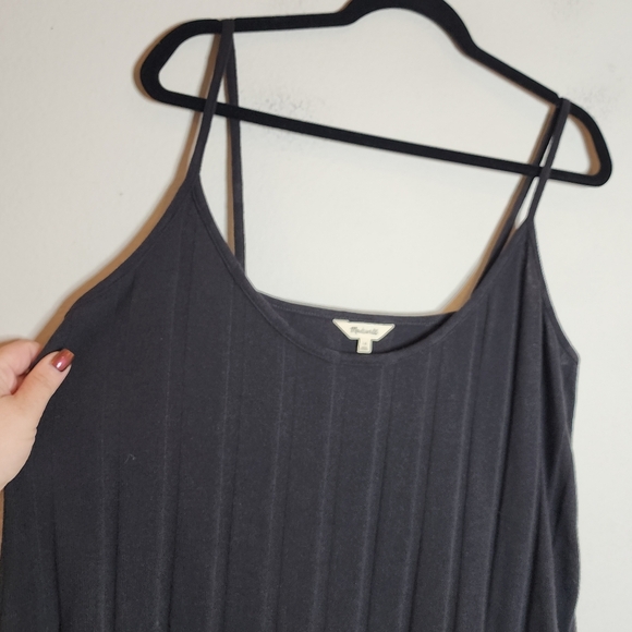 Madewell Black Ribbed Sweater-Knit Anytime Cami Top Size 1X - Picture 12 of 12
